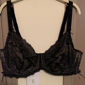 ADORE ME BRA 44DDD BLACK LACE NWOT